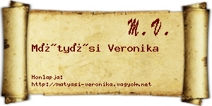 Mátyási Veronika névjegykártya