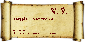 Mátyási Veronika névjegykártya