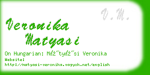 veronika matyasi business card